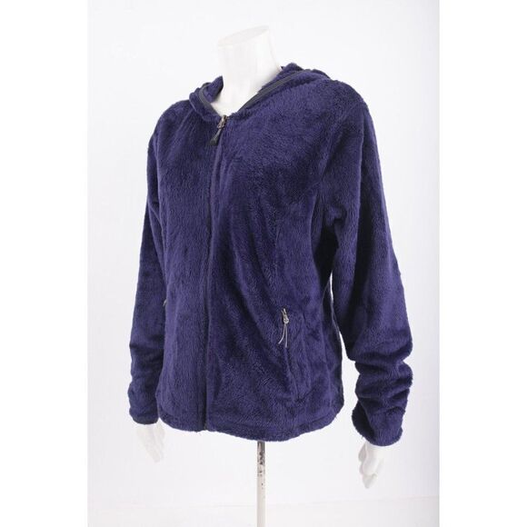 Merrell Womans Fleece Jacket Coat Soft cozy Size M Purple Hooded - Picture 5 of 6